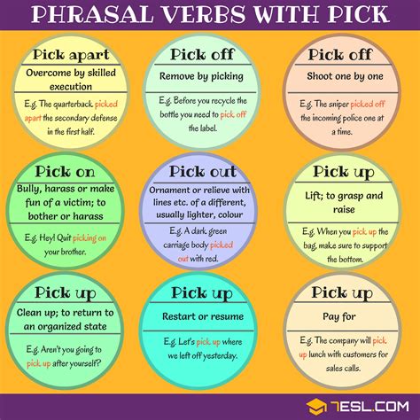 pick verb .